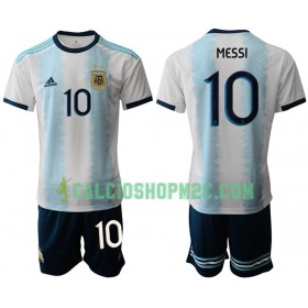 Argentina MESSI 10 Bambino Maglia Prima Copa América 2019 Manica Corta (+ Pantaloncini)